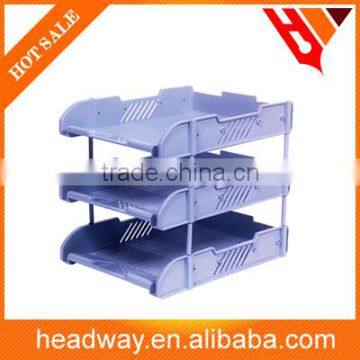 PS folding style three layers file tray