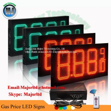 10inch 8.88 9/10 Red Color RF Remote Control Waterproof Double Side LED Oil Price Sign Board