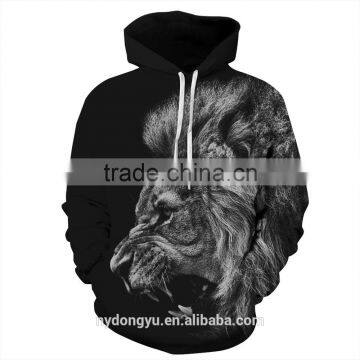 black lion growling creative 3D pinted hoodies/ask sky unisex 3D printed sweatshirt hoodies/hot sell 3D baseball jacket