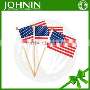 JOHNIN brand made 2016 American Election USA hand wooden stick flag