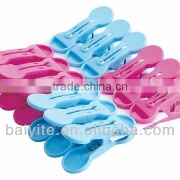 mini colorful plastic clothes pins clip with 12pcs