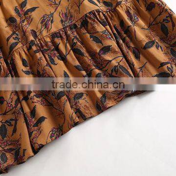 New Ladies Fashion Dress 2017 Design Floral Print Dress photo-6