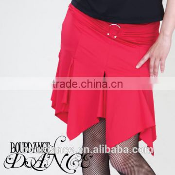 Splits pannelling shaped ballroom dance skirts/ballrom dance skirts