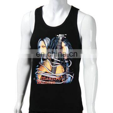 Rock Band loose tank top,pattern tank top,top tank