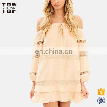 China manufacturer adjustable drawstring woman summer long dress