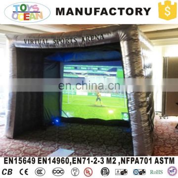 New design Inflatable Particular Gaming Booth With Virtual Screen For Entertainment Activities