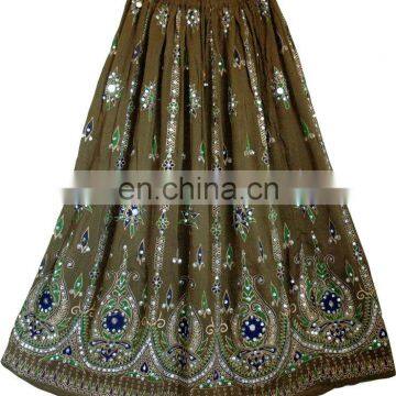 rayon skirt indian gold print skirt sequience skirt maxi skirt plus size skirt