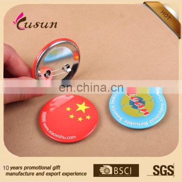 Cheap and Special Promotional Gifts Tin badges metal button badge pins with safety pin