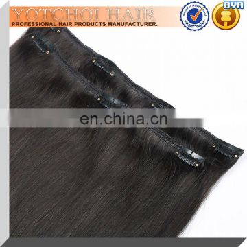 top quality human hair clip in extensions 2pcs per set