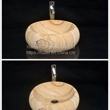 Sandstone Sinks,Stone Wash Basins,Nature Stone Wash Bowl