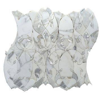Hot Selling Marble Mosaic Waterjet Cut Mosaic for Bathroom photo-4