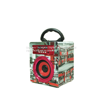 Portable Bluetooth Speaker Wireless Rechargeable Battery Mini Cube Bluetooth Wooden Speaker photo-5