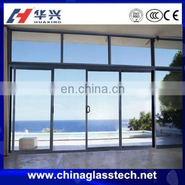 Easy installation Noise proof many colors available upvc profile single toughed glass sliding double leaves exterior door