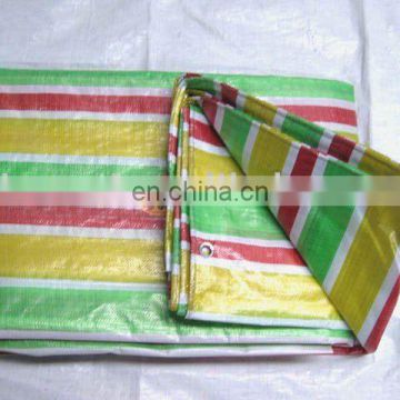 Striped Colors tarpaulin Tourism PE Tarp Fabric Tents