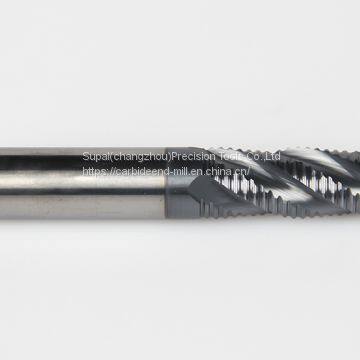 3 / 4 FLUTE SOLID CARBIDE Fresa per Sgrossatura COARSE PITCH PROGRESSIVE UNEQUAL INDEX ROUGHING SINGLE END MILLS photo-3