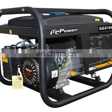 4 stroke 2.5Kw/2.8kva single phase air-cooled manual gasoline generator