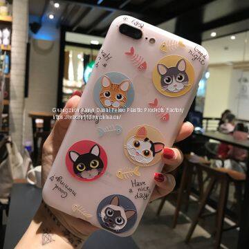 Factory directly for IPHONE6P/7P/8P relief painting and grinding TPU mobile phone protective shell