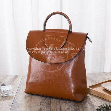 2019 New Fashion Women's Bag Foreign Trade Women's Backpack Leather Retro Casual Handbag