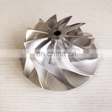 T51RSPL 76.71/102.33 мм 11+0 лопастей гоночный турбонагнетатель фрезерованный/из алюминия 2618/штампованное компрессорное колесо photo-4