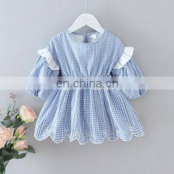 2020 autumn double plaid jacquard baby princess dress