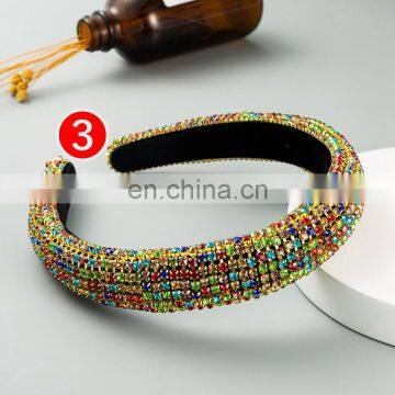 Новые яркие кристальные повязки для головы с блестками, наволоченные повязки для головы для вечеринок, свадебных украшений для волос женщин. Аксессуары для волос, головные украшения 2021 года photo-4