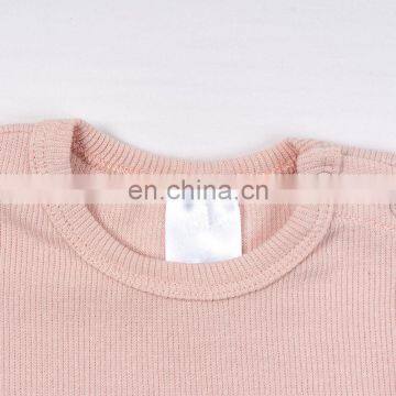 Warm and Comfortable Pink Ruffled Long-sleeved Bodysuit Baby Girl photo-2