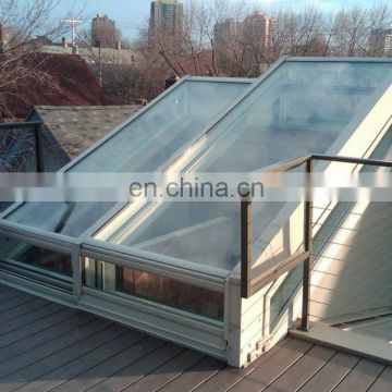 price insulated low-e glass for roof Skylight