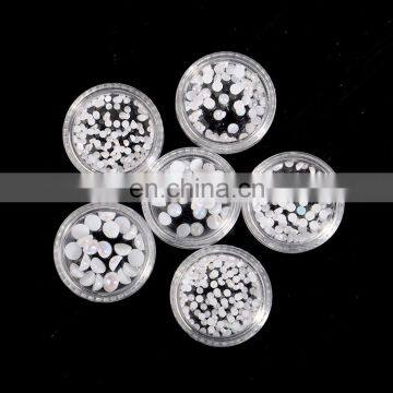 DIY Nail Art Decorate Abs Copy Pearls Half Round Flat Back Pearls Resin Beads