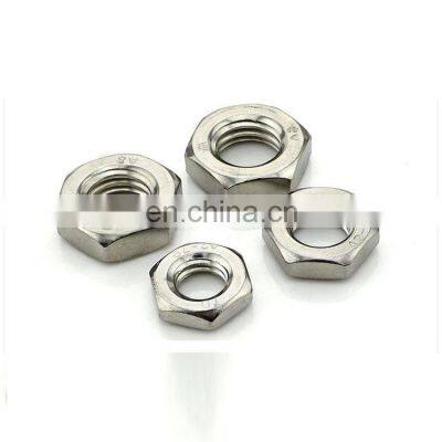 China manufacturer  SUS304 SUS316 DIN439 DIN936  Hex jam thin nut