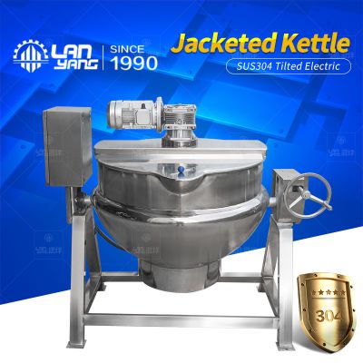 Tilting electric heating jacketed pot /Jacket constant temperature stirring pot/ Manual pouring jacketed pot/ Hand-picked pouring heating pot/ Stainless steel sauce wok