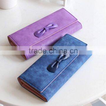 Fashional Trendy and Popular Pu Leather Butterfly Bow Wallet Purse Cartera Para Dama de Calidad Carteira photo-2