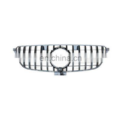 ABS Silver Chrome Front Racing Grill For Mercedes GLE Class W166 W292 Coupe 4Matic 2015-2018 photo-5