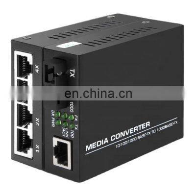 Gigabit  Fiber Optic Media Converter 1 Fiber +1/4 RJ45 Ethernet optical transceiver