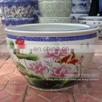 Big chinese famille rose porcelain ceramics plant pots planter