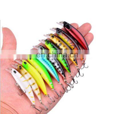 6.8cm 4g 10 colors 3D Bionic eyes Saltwater Fish Baits with Treble Hooks Slow Sinking Quivering Minnow Bait Fishing