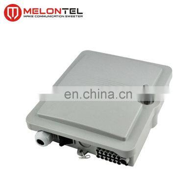 MT-1401 Cheap price pole mount type outdoor waterproof PP plastic 8 core small fiber optic junction box with 1x8 PLC splitter