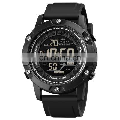 Fashion Skmei 1762 100 Meters Water Resistant Silicone Strap Digital Sports Wrist Watches for Men