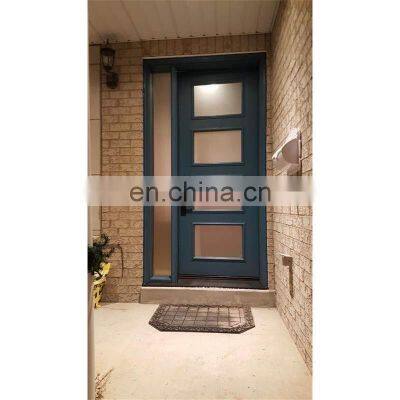 Modern style black entrance wooden front swing door