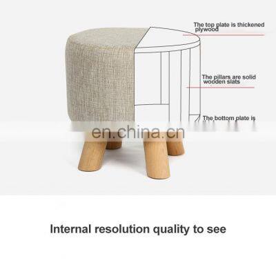 Creative Four Leg Low Stool Small Rest Furniture Shoes Changing Stool photo-5