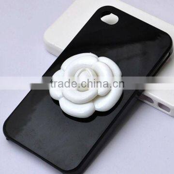 Resin white flower mobile phone case accessories decoration(RE-055)