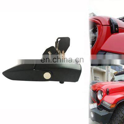 car engine hood lock for jeep for wrangler JL hood lock with key JL1083