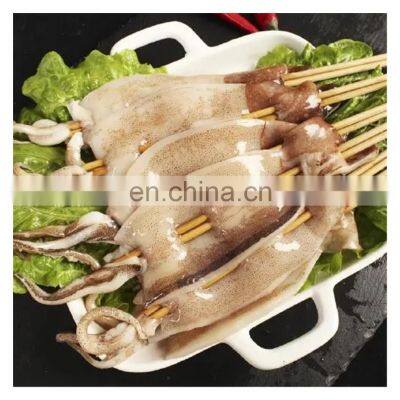 Small size frozen squid skewers bulk packing for export