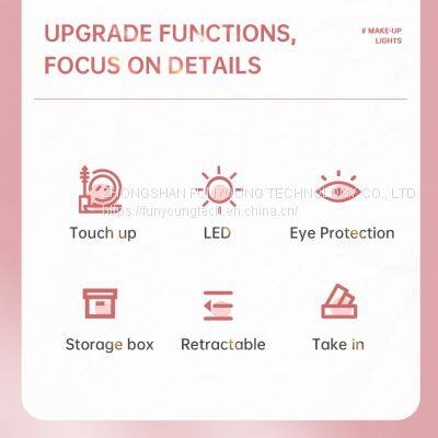 Mirror Lamp Led Photography Fill Light Folding Function Portable Thin Anchor Lighting Light Live Broadcast photo-2