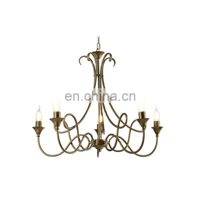 HUAYI Retro Design Interior Decoration Iron Chandelier Pendant Light For Sale Pendant Light