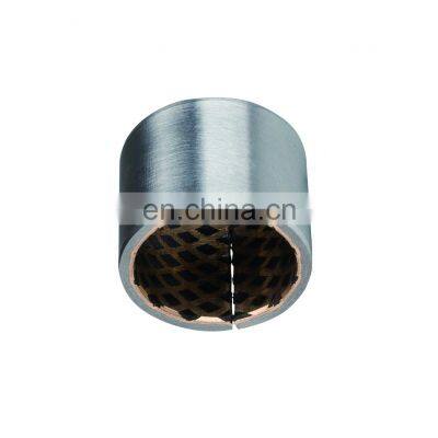 Flanged Brass Bimetal Bush Factory High Stable Sleeve Steel Graphite Bimetal Sleeve Composite Bushing  TEHCO