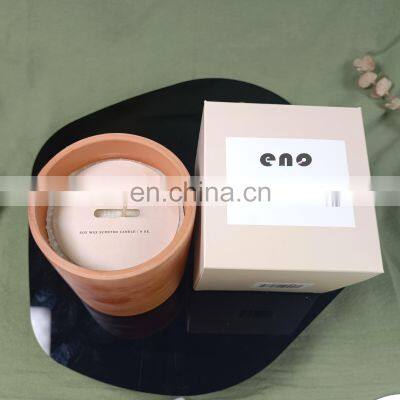 ENO Bulk Custom Fragrance Candle Terracotta Candle Best Natural Scented Candles for Home Decoration