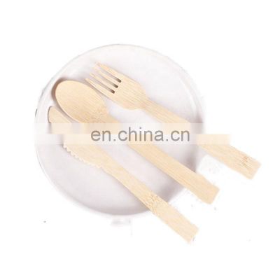 Disposable Bamboo Fork Spoon Knife Cutlery Utensil Set Customized Support for Food