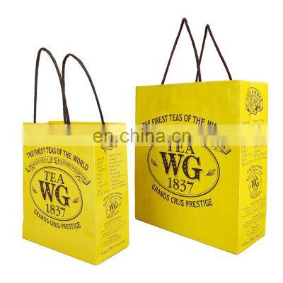 Eco-friendly Custom White Kraft Thanksgiving Gift Paper Packaging Shipping Bags for Shoes & Clothing With Ribbon Handle photo-4