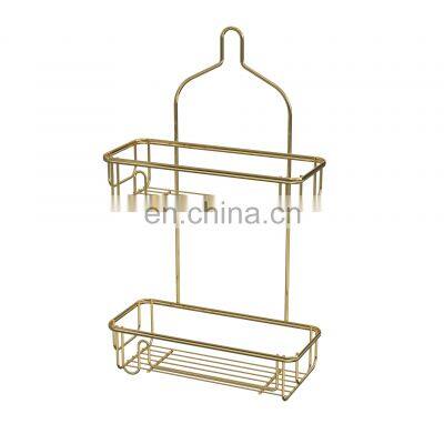Metal Stainless Steel Rust Proof Shower Shelf Caddy No Drilling Bathroom Shower Storage Rack Hanging Shower Caddy photo-5