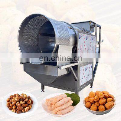 Automatic Flavor Coated Tumbler Roller Flavorful Boba Popping Peanut Type Seasoning Drum Frying Food Coating Machine